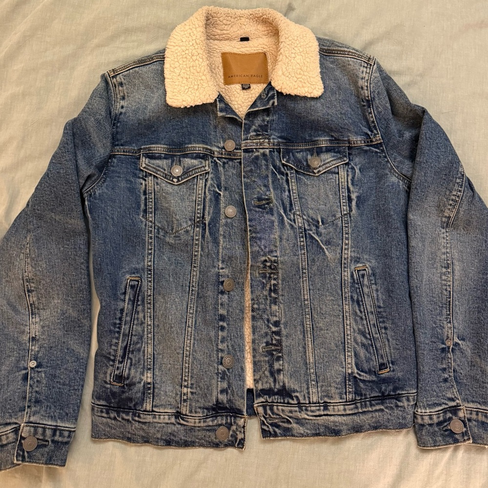 Men's Denim Sherpa Jacket